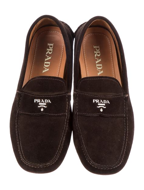 prada vintage loafers|prada suede loafer.